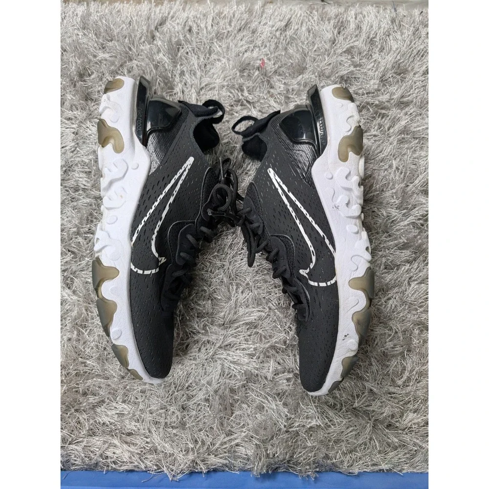 Nike React Vision DMSX Black White Mens Running Sneakers Size 10